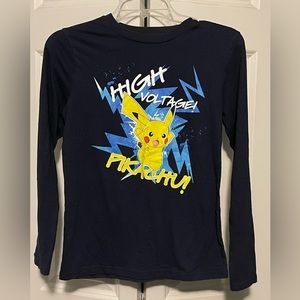 Boys Pokémon Pikachu Long Sleeve Shirt Size L